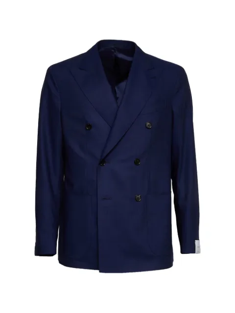 Caruso double-breasted patch-pocket blazer