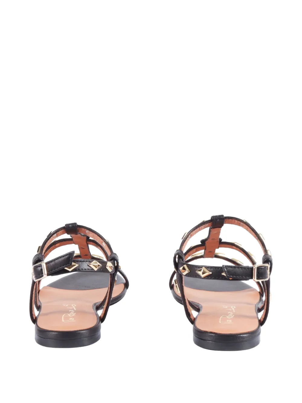 Via Roma 15 stud-embellished sandals Zwart