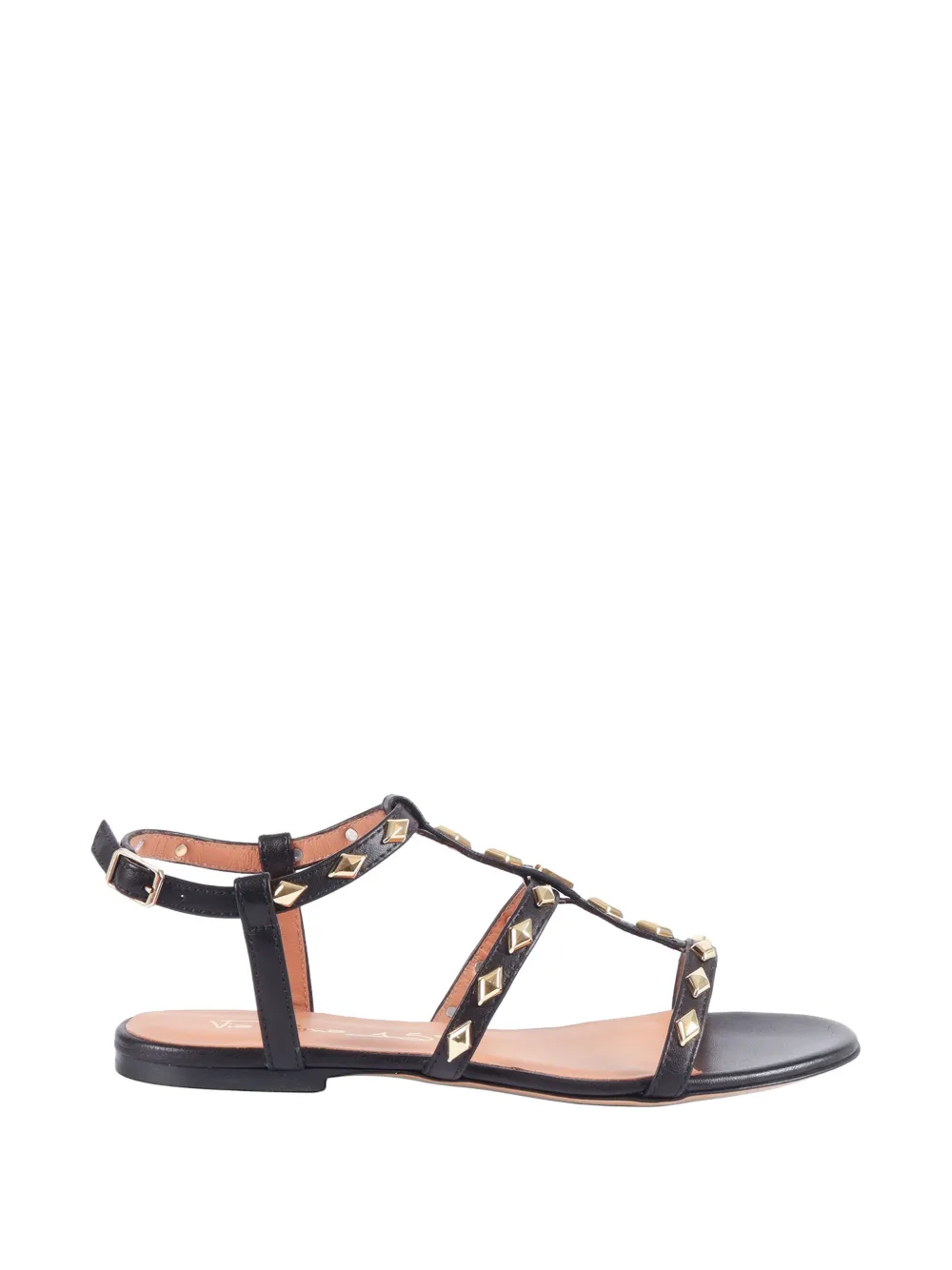 Via Roma 15 stud-embellished sandals - Schwarz