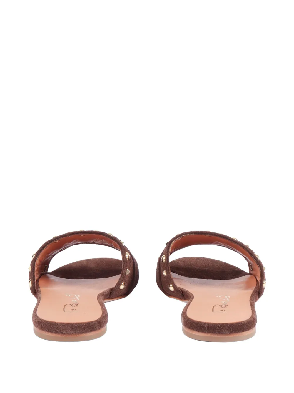 Via Roma 15 stud-embellished sandals Bruin