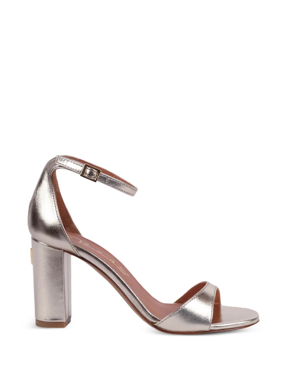 Via Roma 15 metallic-effect sandals - Silber
