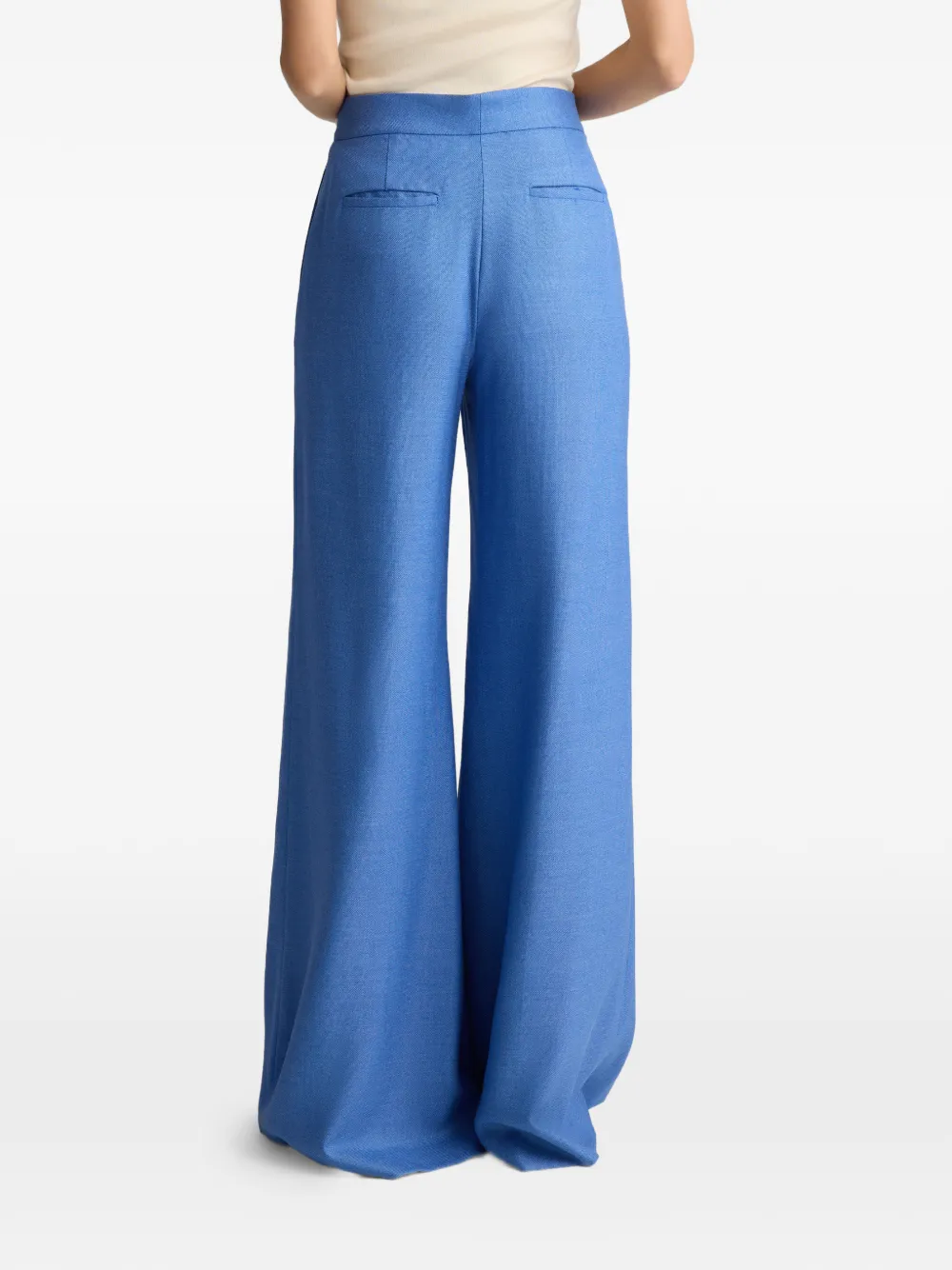 St. John Pantalon met wijde pijpen Blauw