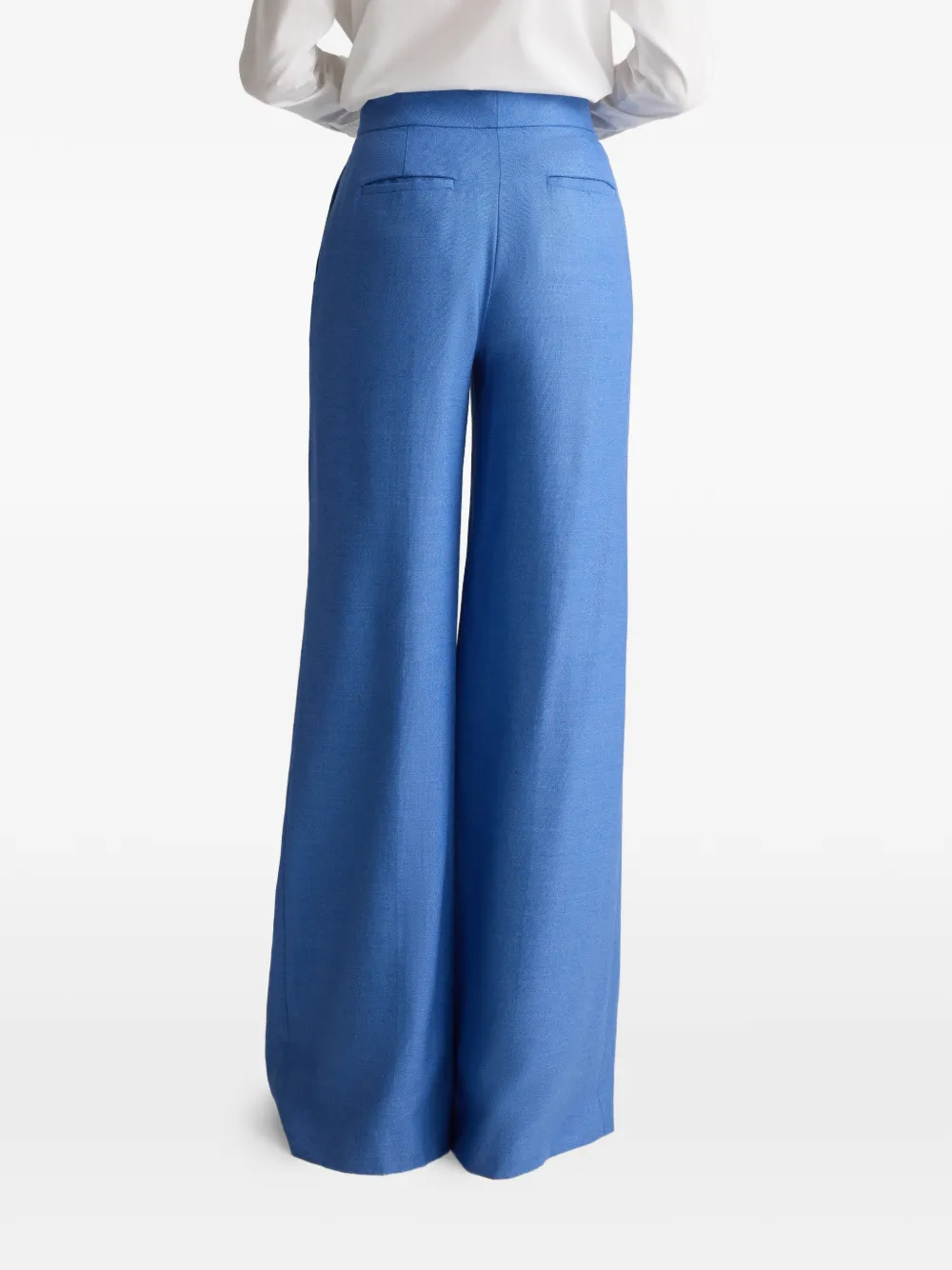 St. John Pantalon met wijde pijpen Blauw