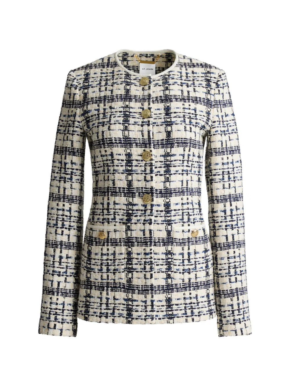 St. John tweed button jacket - Toni neutri