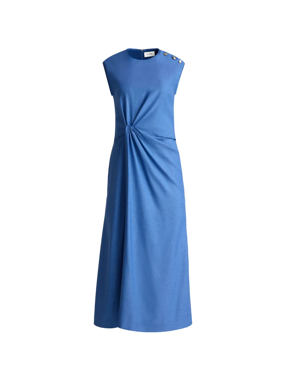 St. John button knot midi dress - Blu