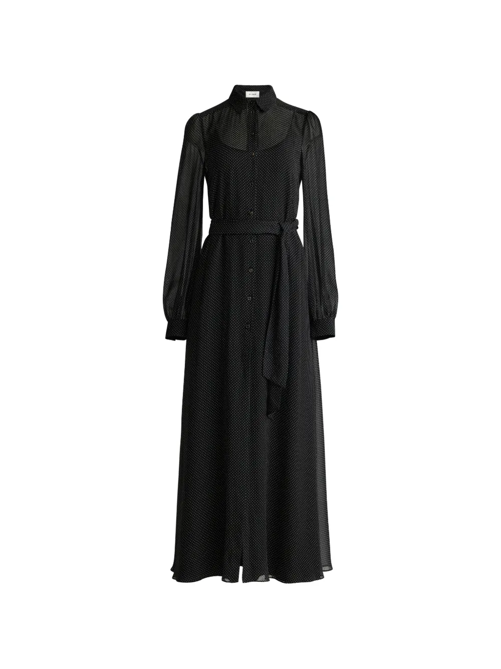 St. John dot printed silk midi dress - Nero