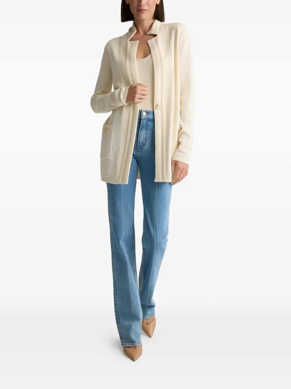  St. John Legacy Crepe Knit Jacket - Neutrals 