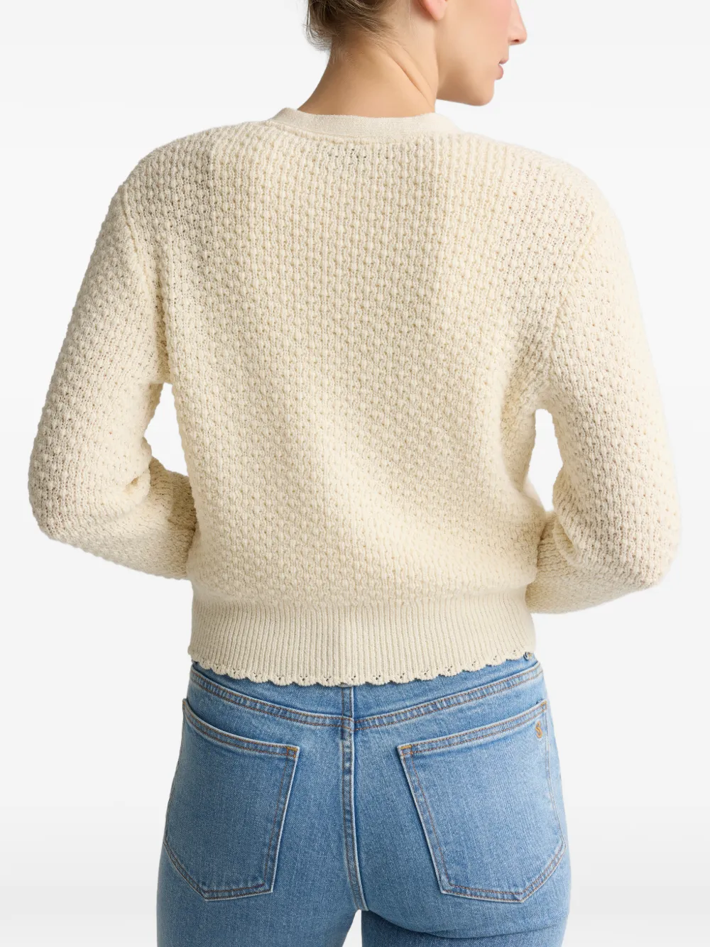 St. John Perle crêpe gebreid vest Beige