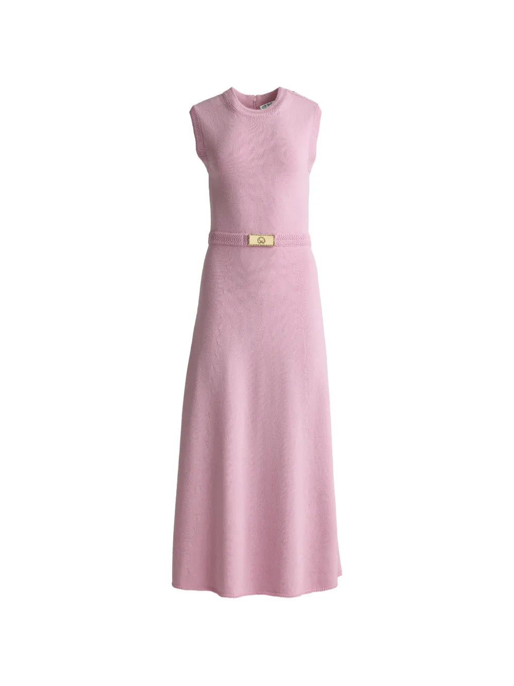 St. John braid detail midi dress - Rosa