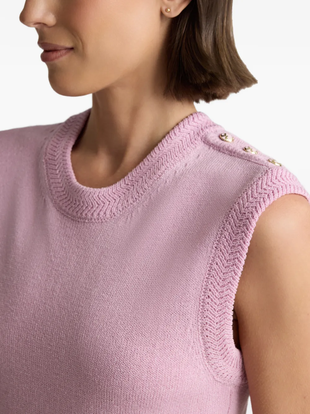 St. John Midi-jurk met gevlochten detail Roze
