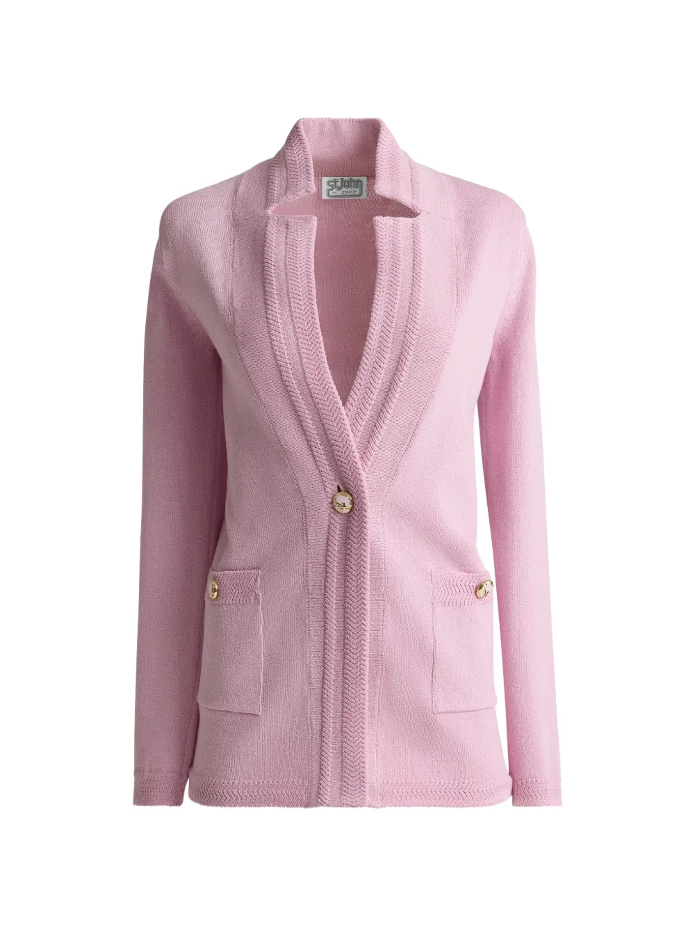 St. John pocket button knit jacket - Rosa