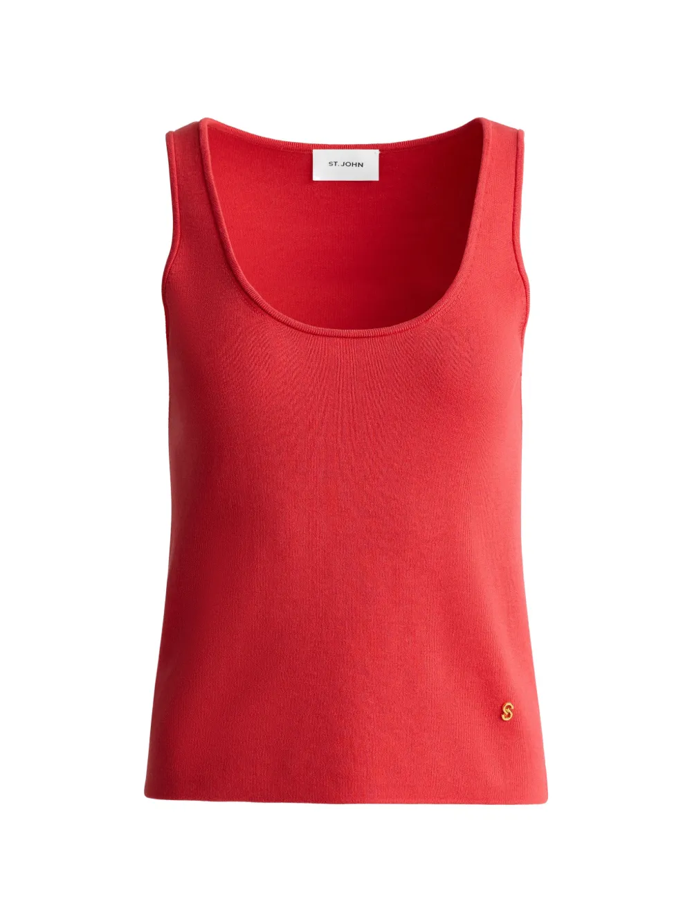 St. John logo-detail tank top - Rosso
