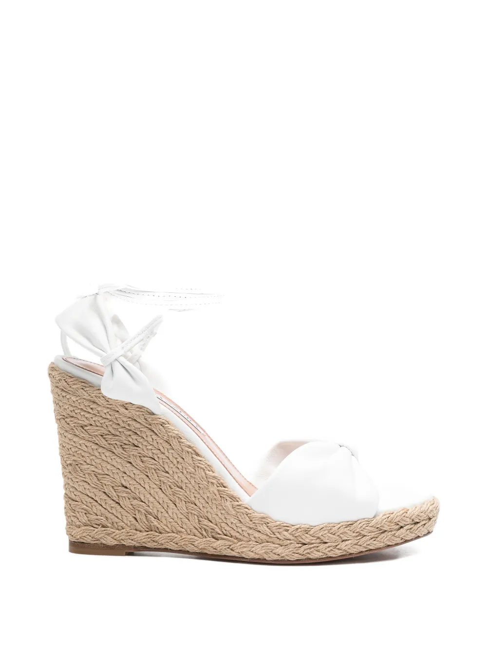 Aquazzura bow tie wedge heeled espadrilles Wit