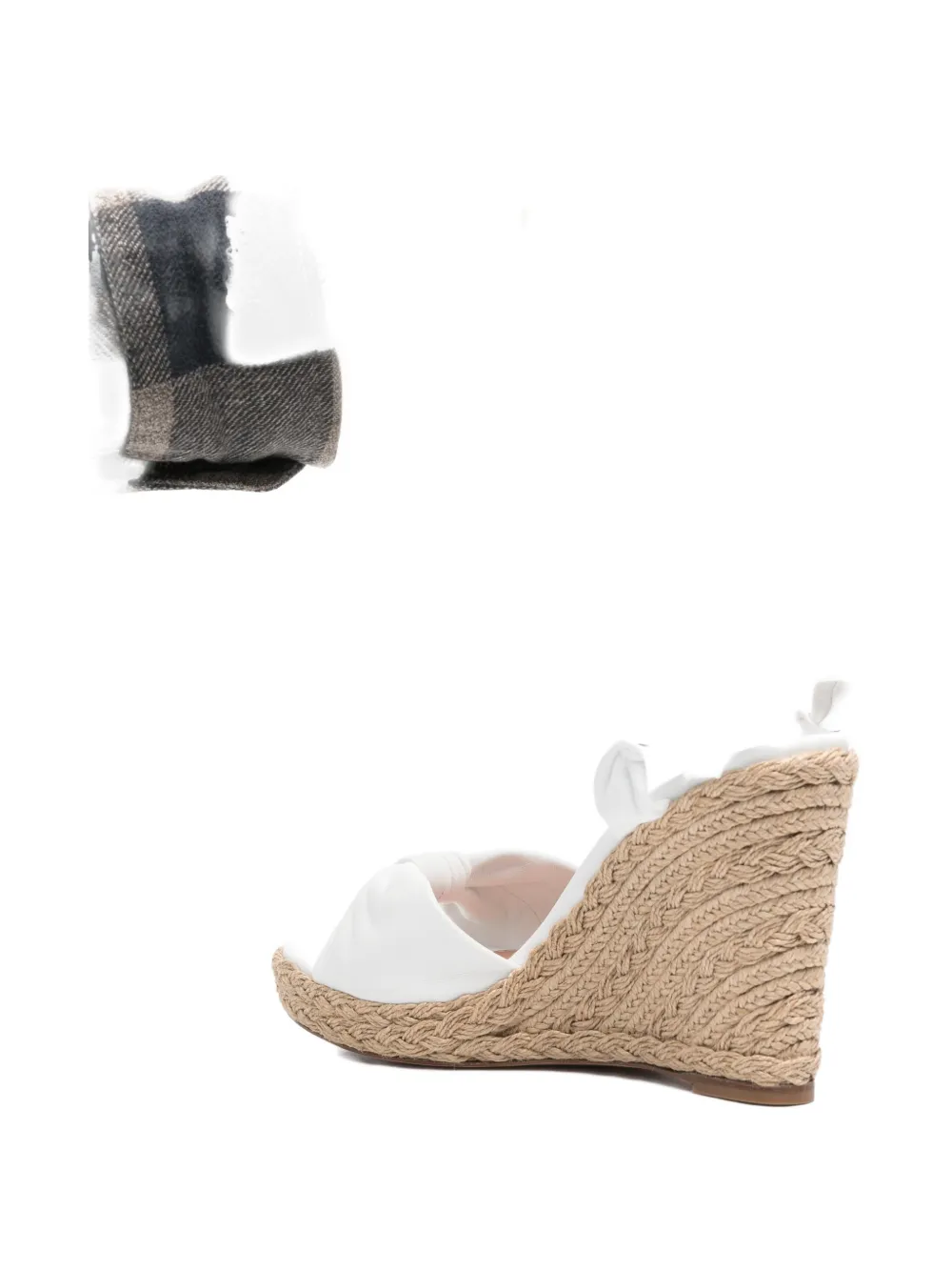 Aquazzura Espadrilles met sleehak en strik Wit