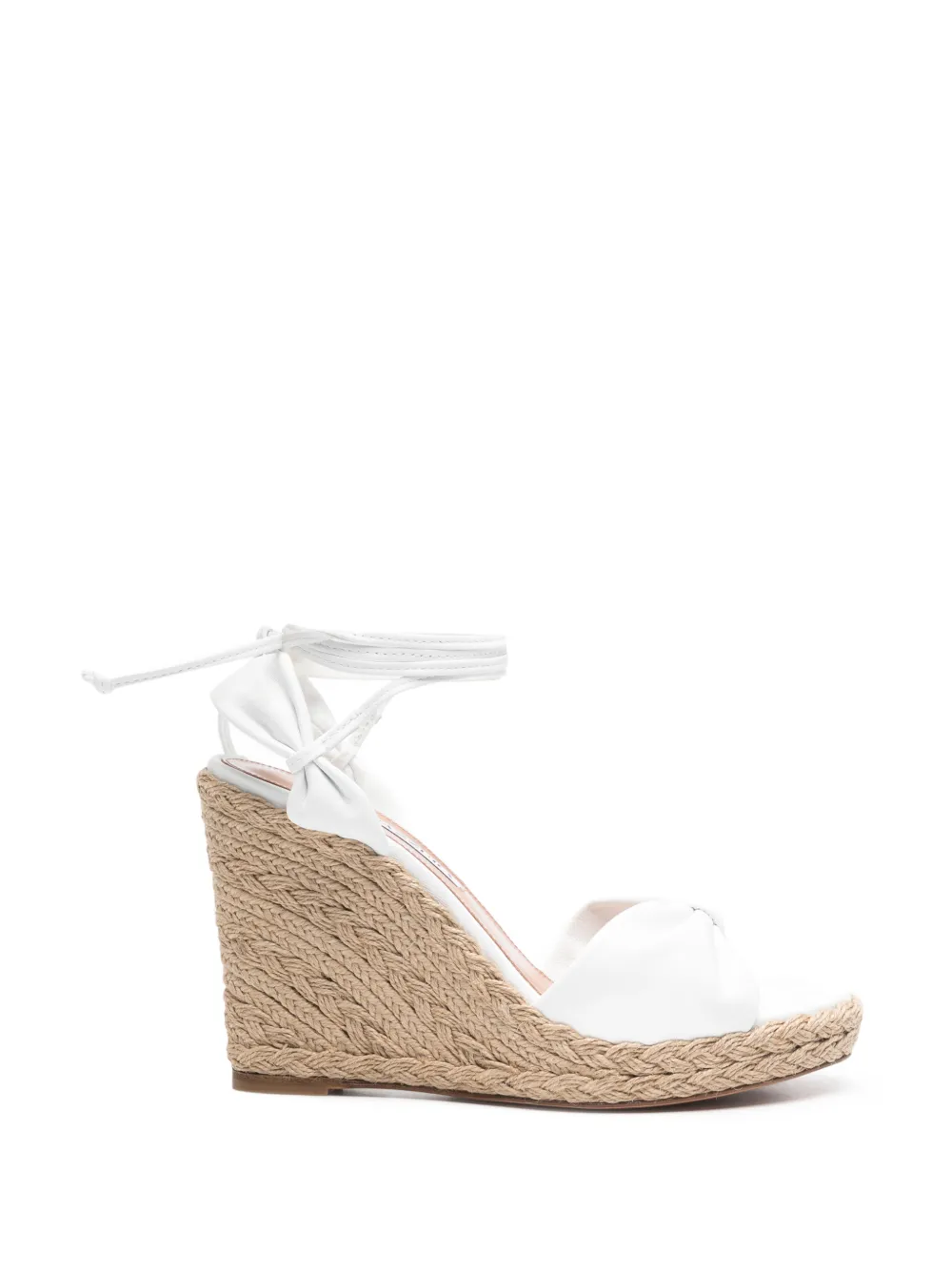 Aquazzura bow tie wedge heeled espadrilles - Bianco