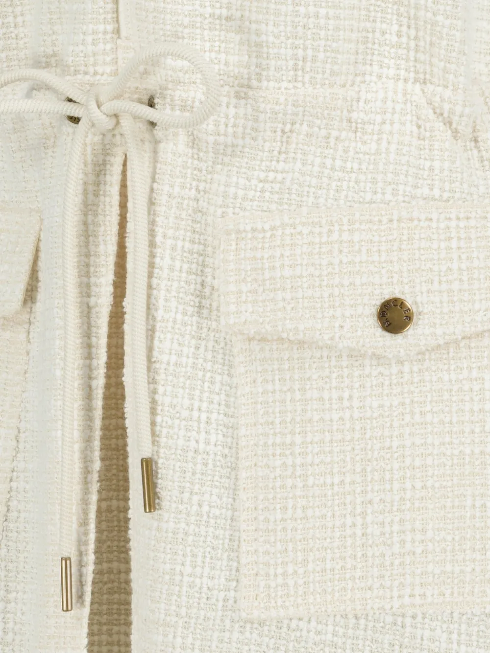  Moncler Zip Fastening Mini Dress - White 
