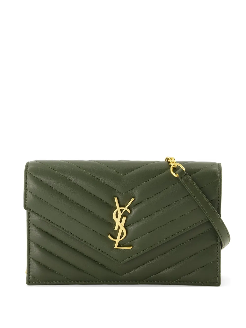 Saint Laurent Cassandre leather shoulder bag - Grün