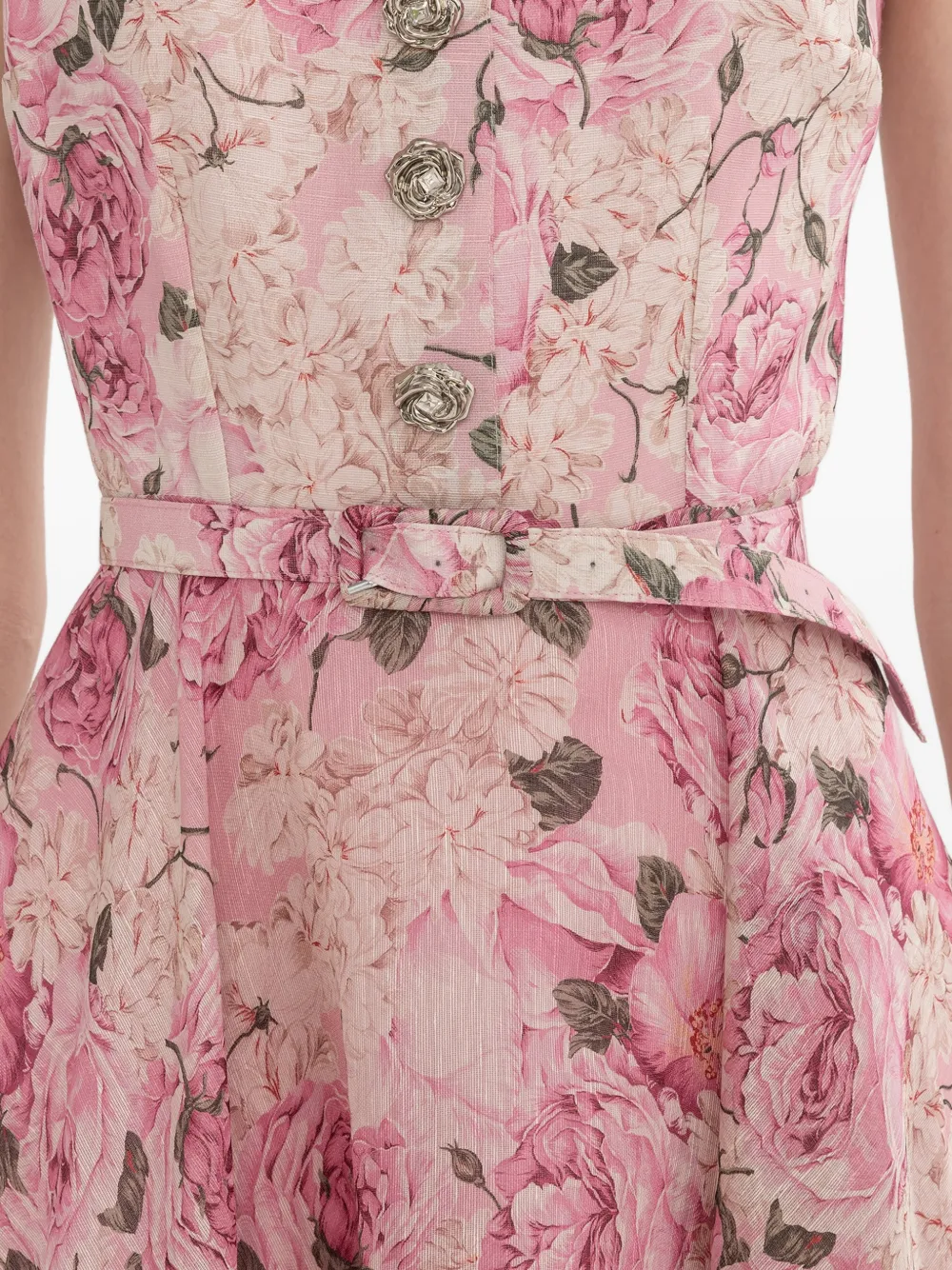 NISSA Midi-jurk met bloemenprint Roze