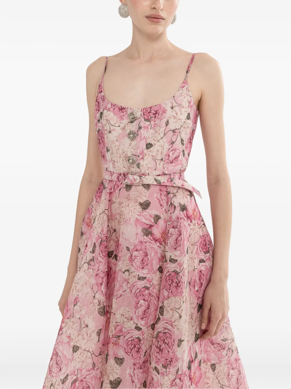 NISSA Midi-jurk met bloemenprint Roze
