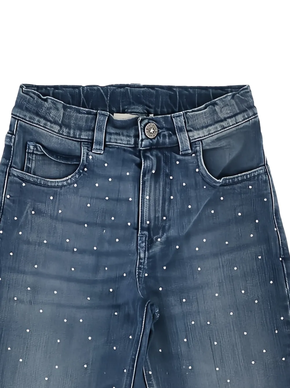 Golden Goose Kids Jeans met franje Blauw