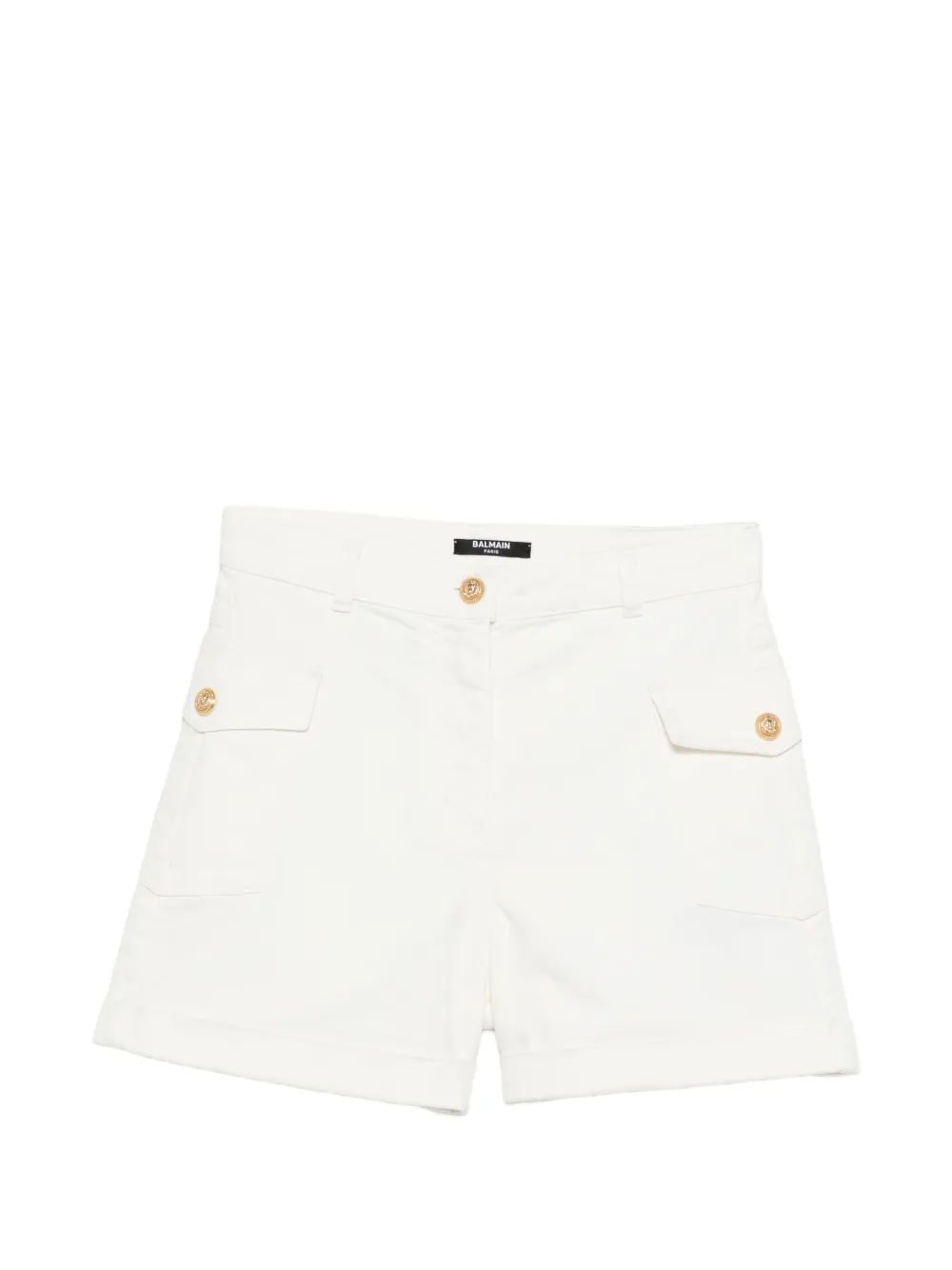 Balmain Kids denim cargo shorts - Weiß