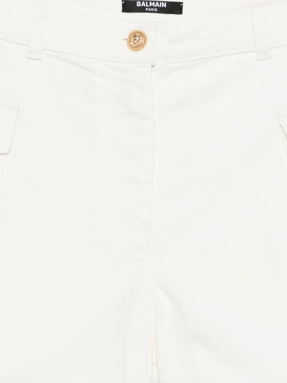 Balmain Kids Cargo spijkershorts Wit