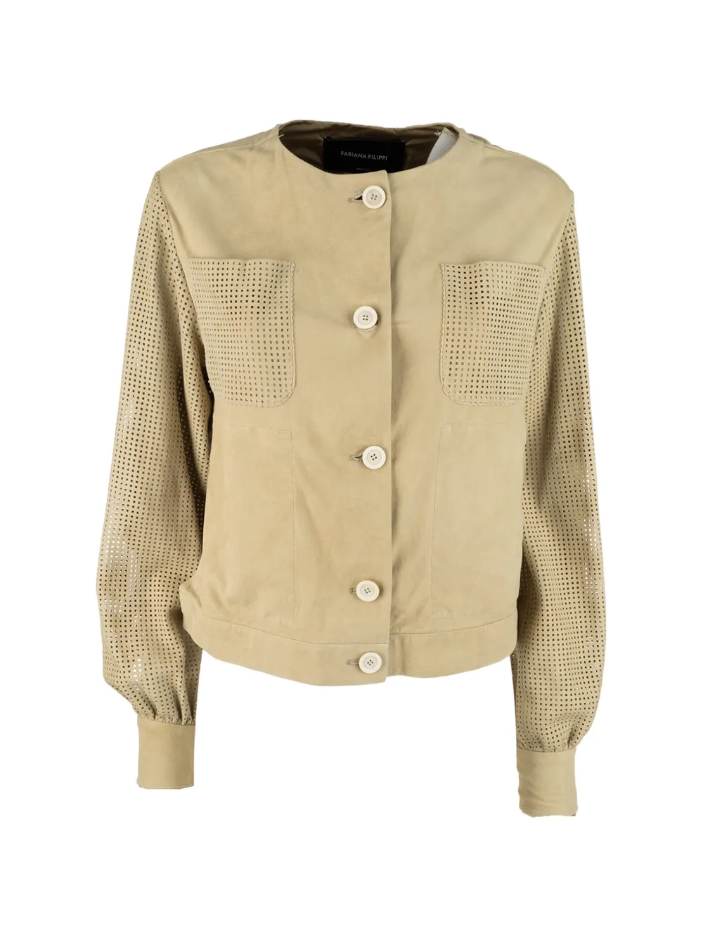 Fabiana Filippi perforated-sleeves jacket - Toni neutri