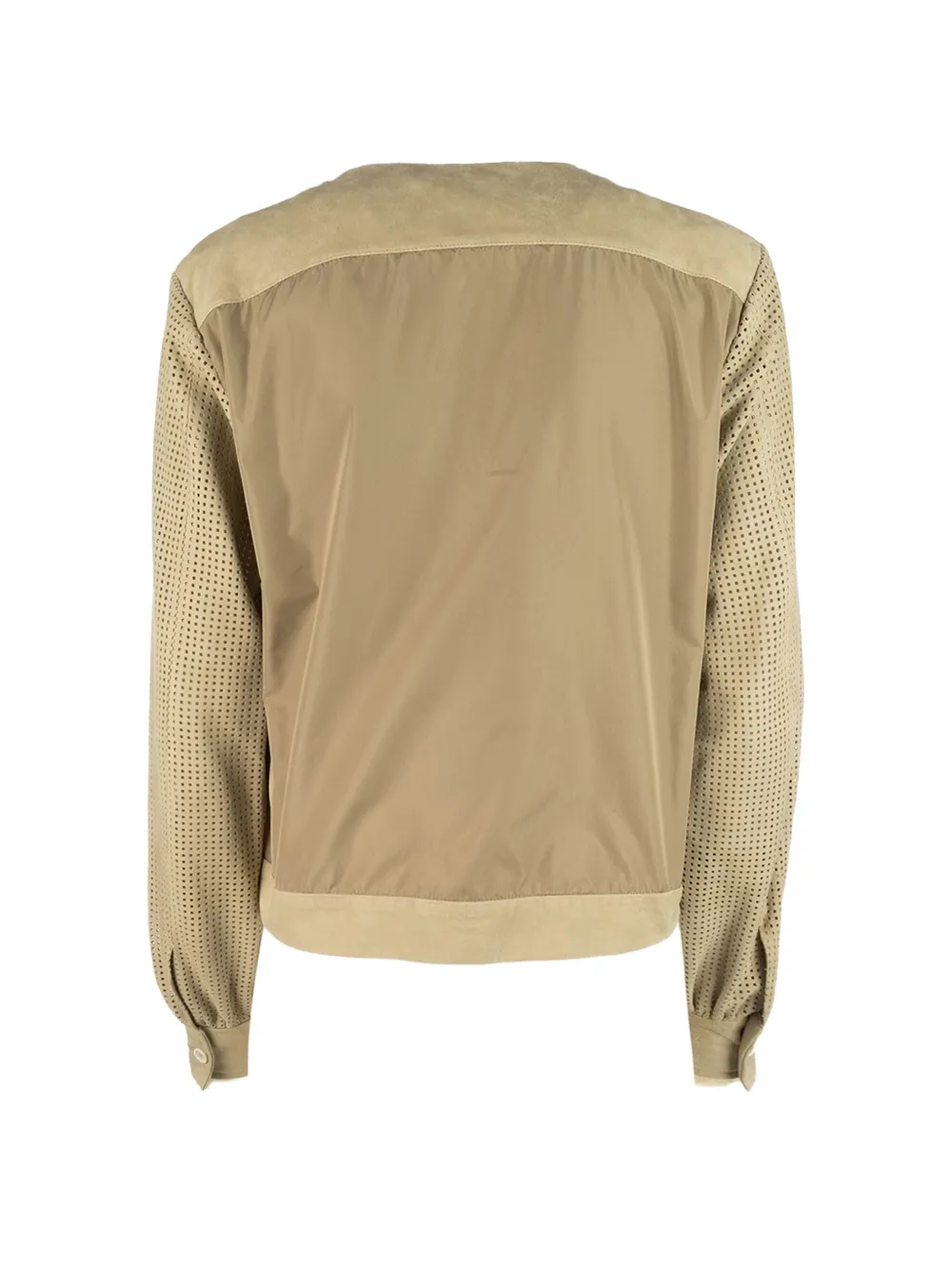 Fabiana Filippi Jack met geperforeerde mouwen Beige