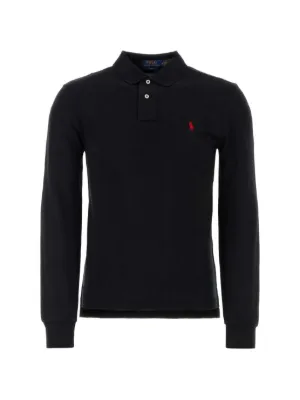 Polo Ralph Lauren Pony刺繍ロングスリーブ ポロシャツ | ブラック