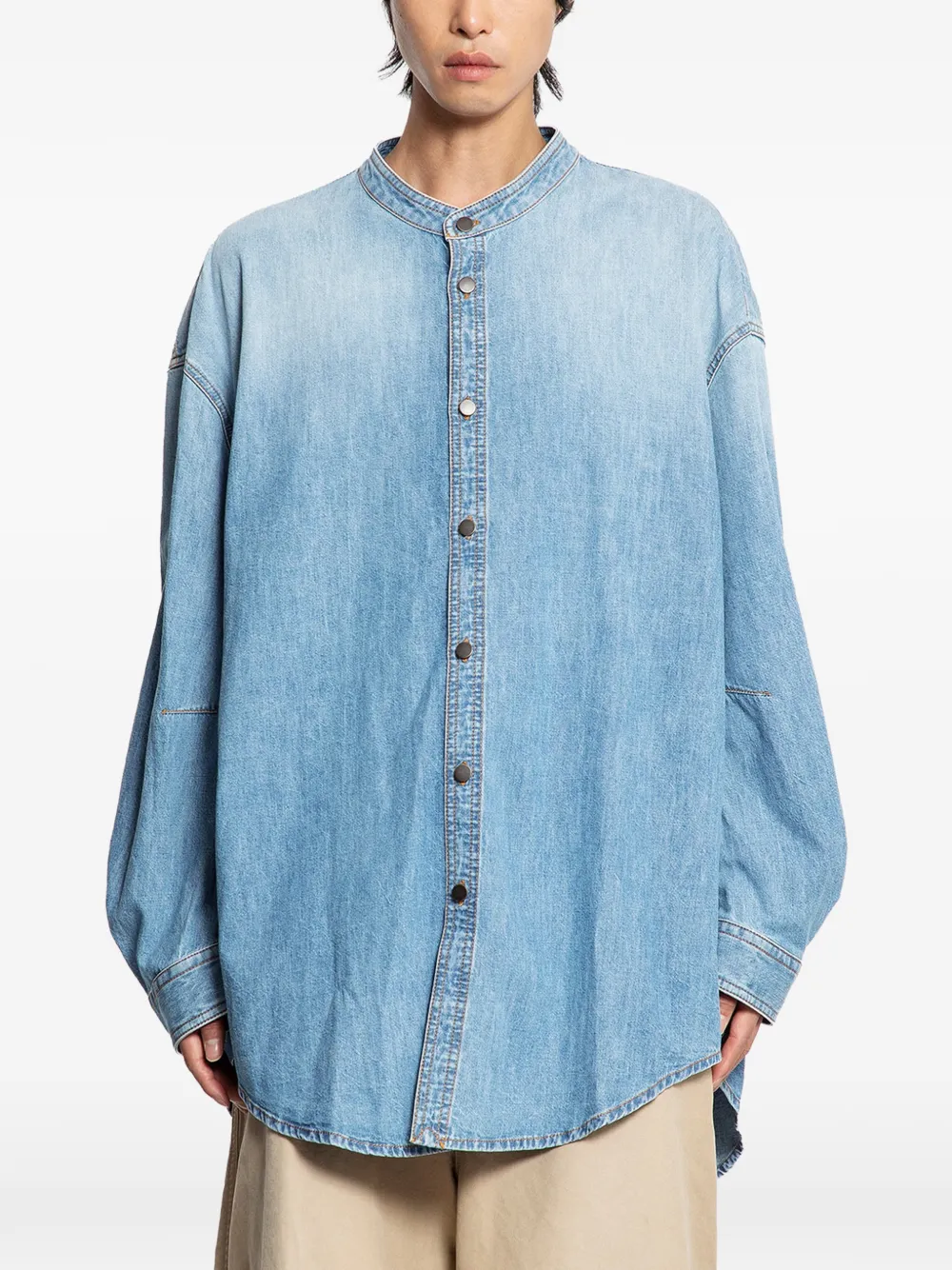 Hed Mayner oversized denim shirt - Blu