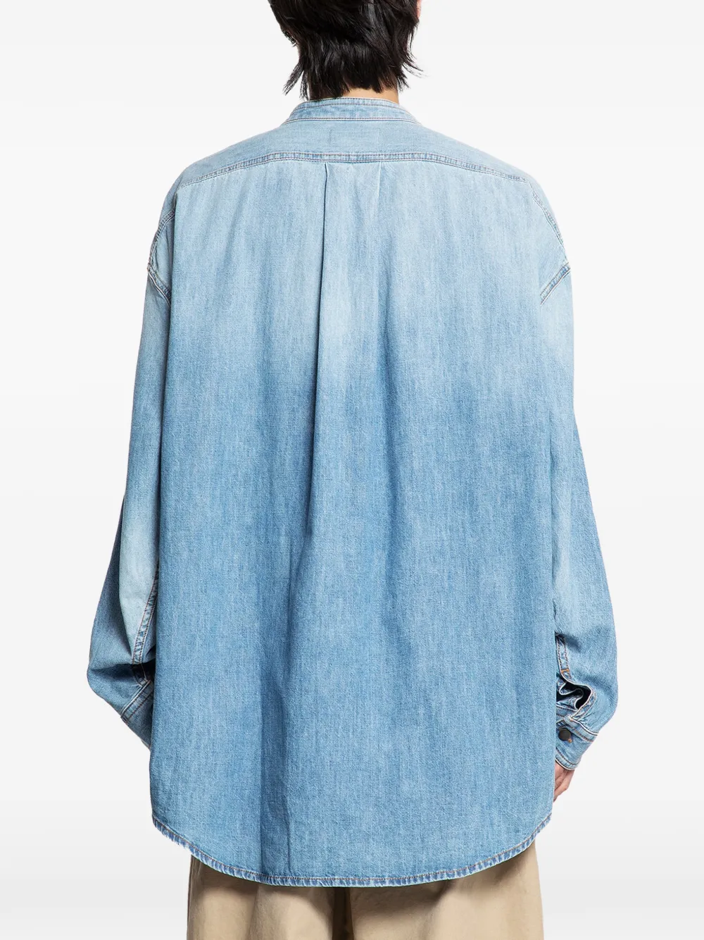  Hed Mayner Oversized Denim Shirt - Blue 