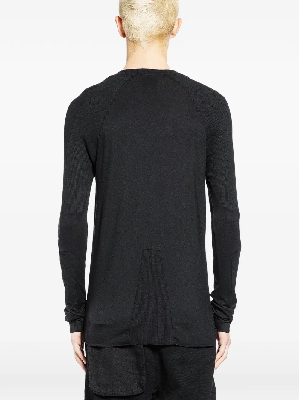 Thom Krom Spliced T-shirt met lange mouwen Zwart