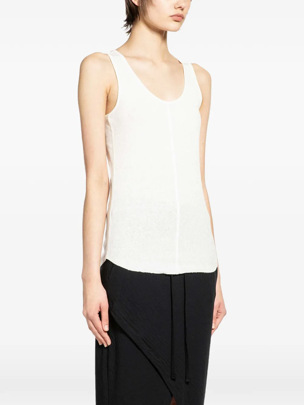  Thom Krom Long Ribbed Tank Top - Neutrals 