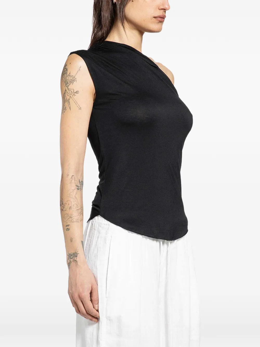  Thom Krom One Shoulder Top - Black 
