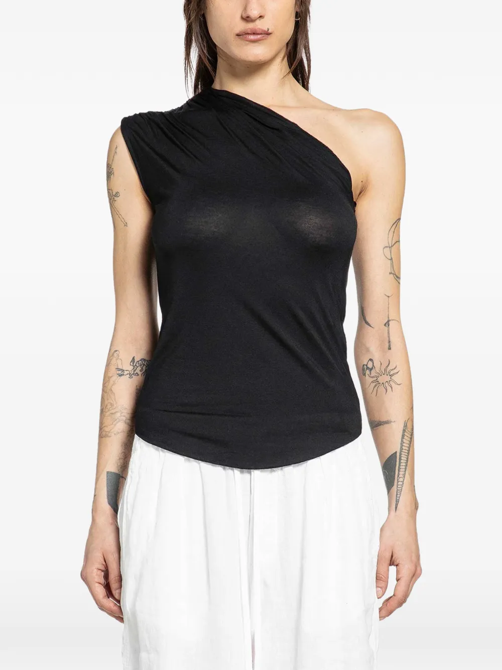 Thom Krom one shoulder top - Nero