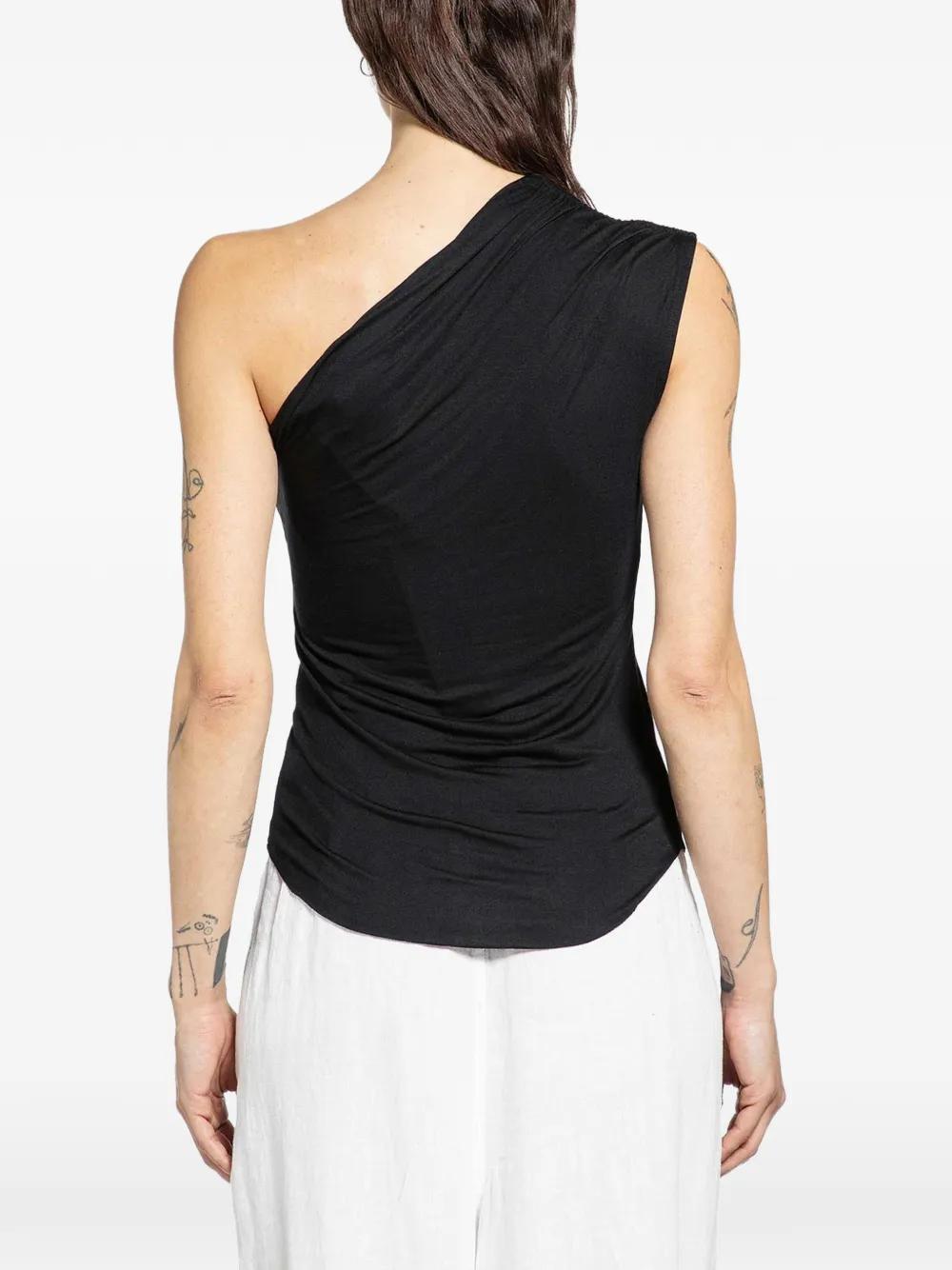  Thom Krom One Shoulder Top - Black 
