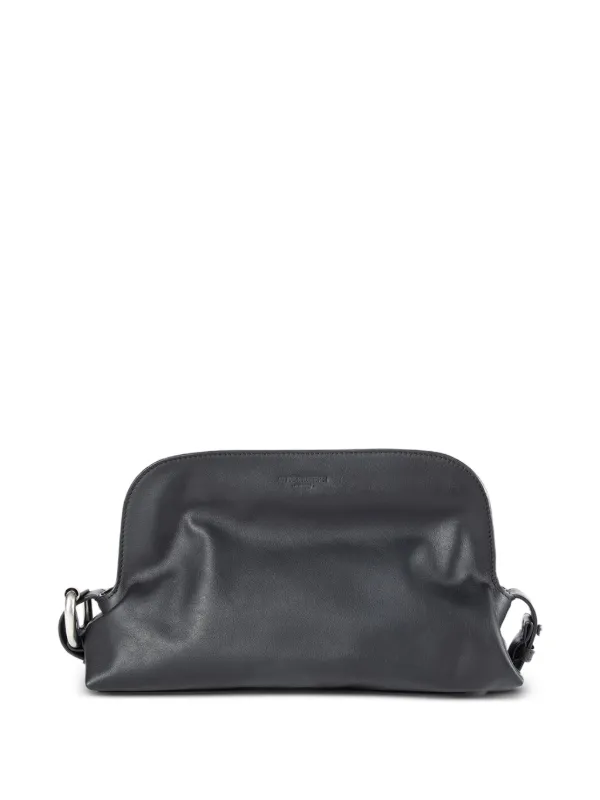 Ann Demeulemeester Buckle-detail Leather Clutch Bag in Black