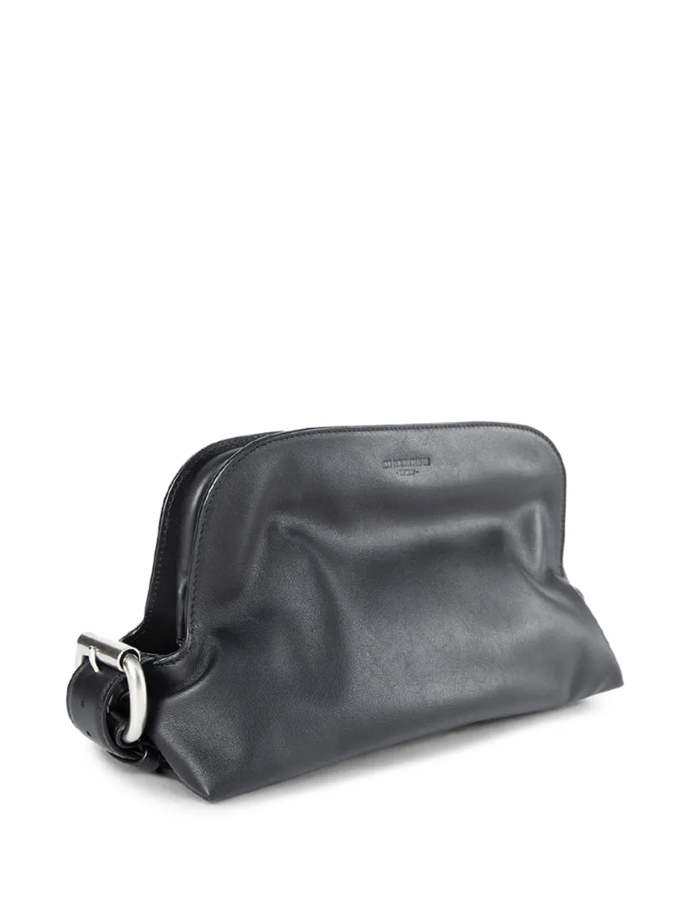 Ann Demeulemeester Leren clutch met gesp Zwart
