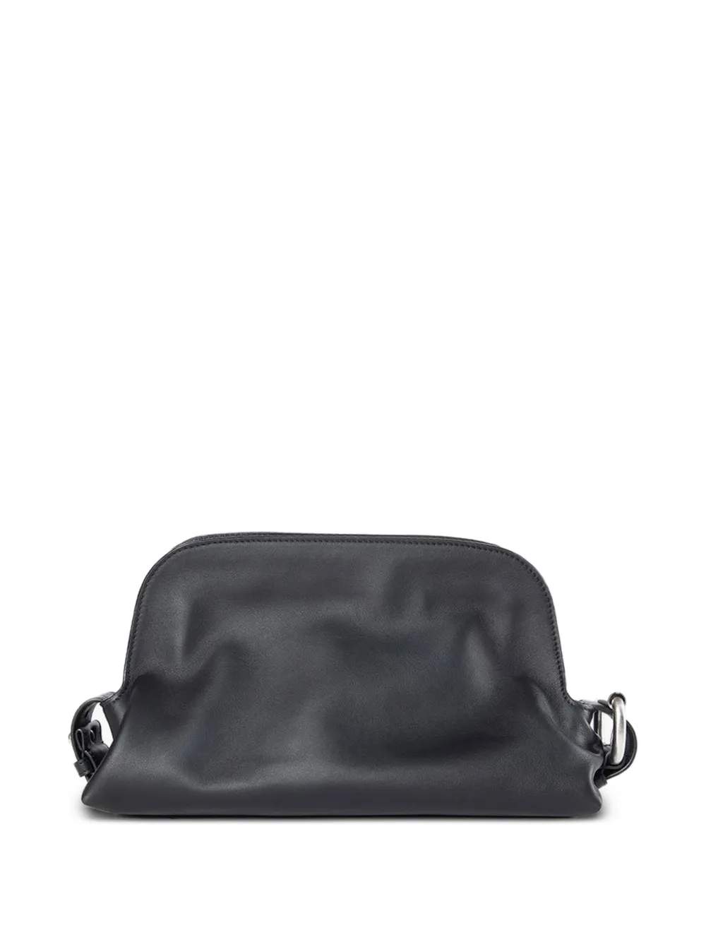 Ann Demeulemeester Leren clutch met gesp Zwart