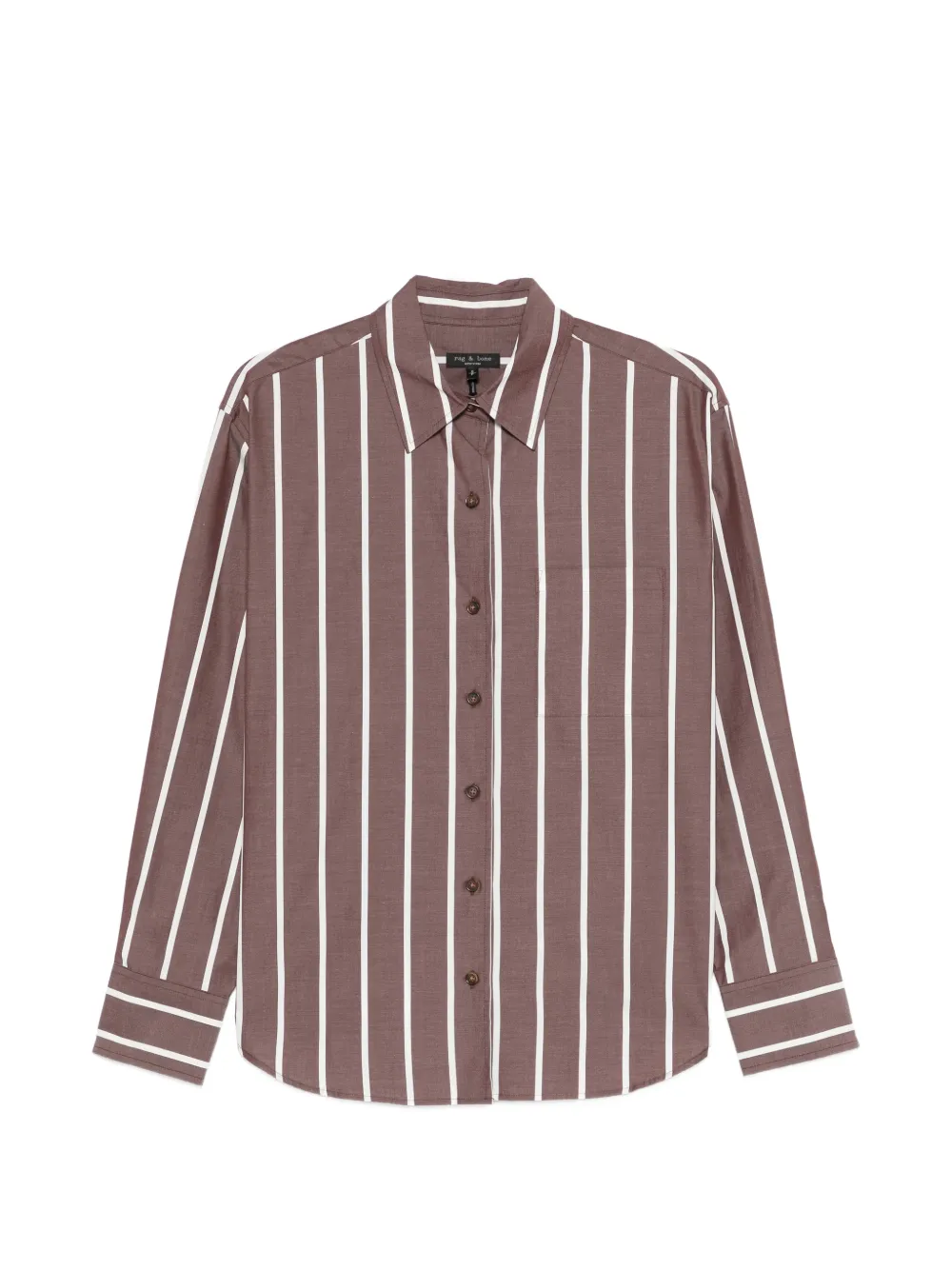 rag & bone striped pocket shirt - Braun