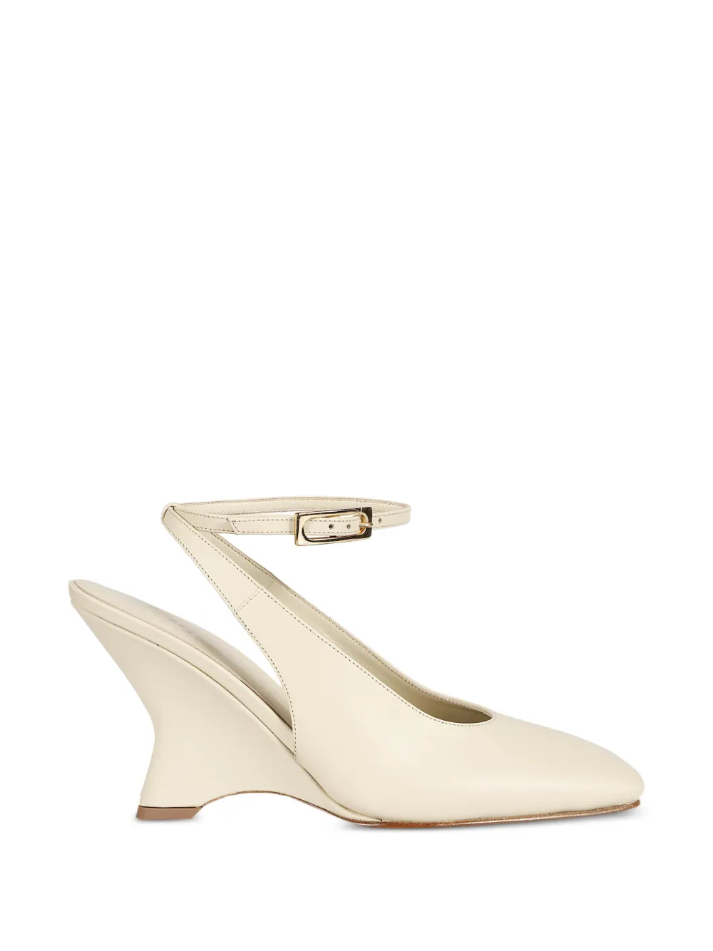 GIABORGHINI square toe ankle strap heeled pumps - Toni neutri
