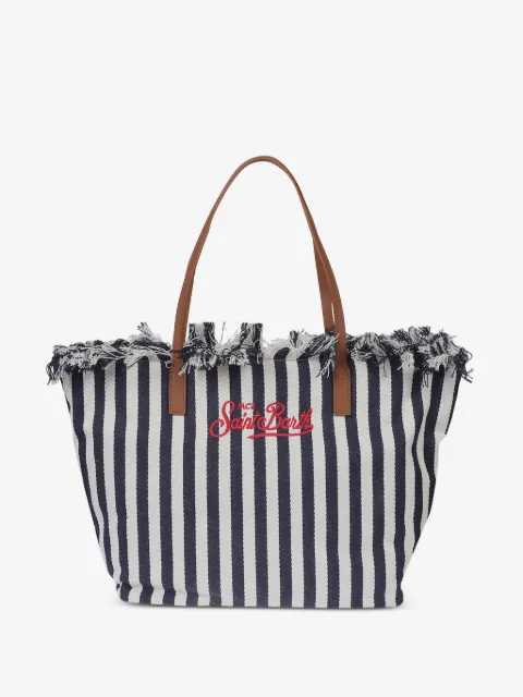 MC2 Saint Barth City Bag Mid Fringe striped shoulder bag