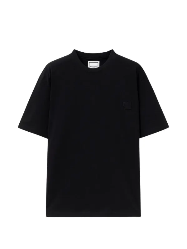 【新品、関西発】WOOYOUNGMI Tシャツ 黒 44サイズ（S） Wooyoungmi logo-lettering T-shirt | Black | FARFETCH JO