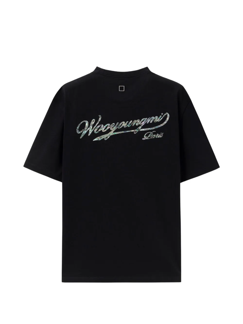 Wooyoungmi logo-lettering T-shirt | Black | FARFETCH JO