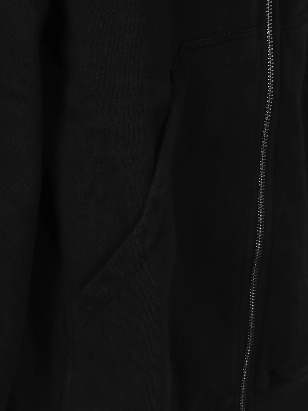 Rick Owens DRKSHDW Katoenen sweater met capuchon en rits Zwart