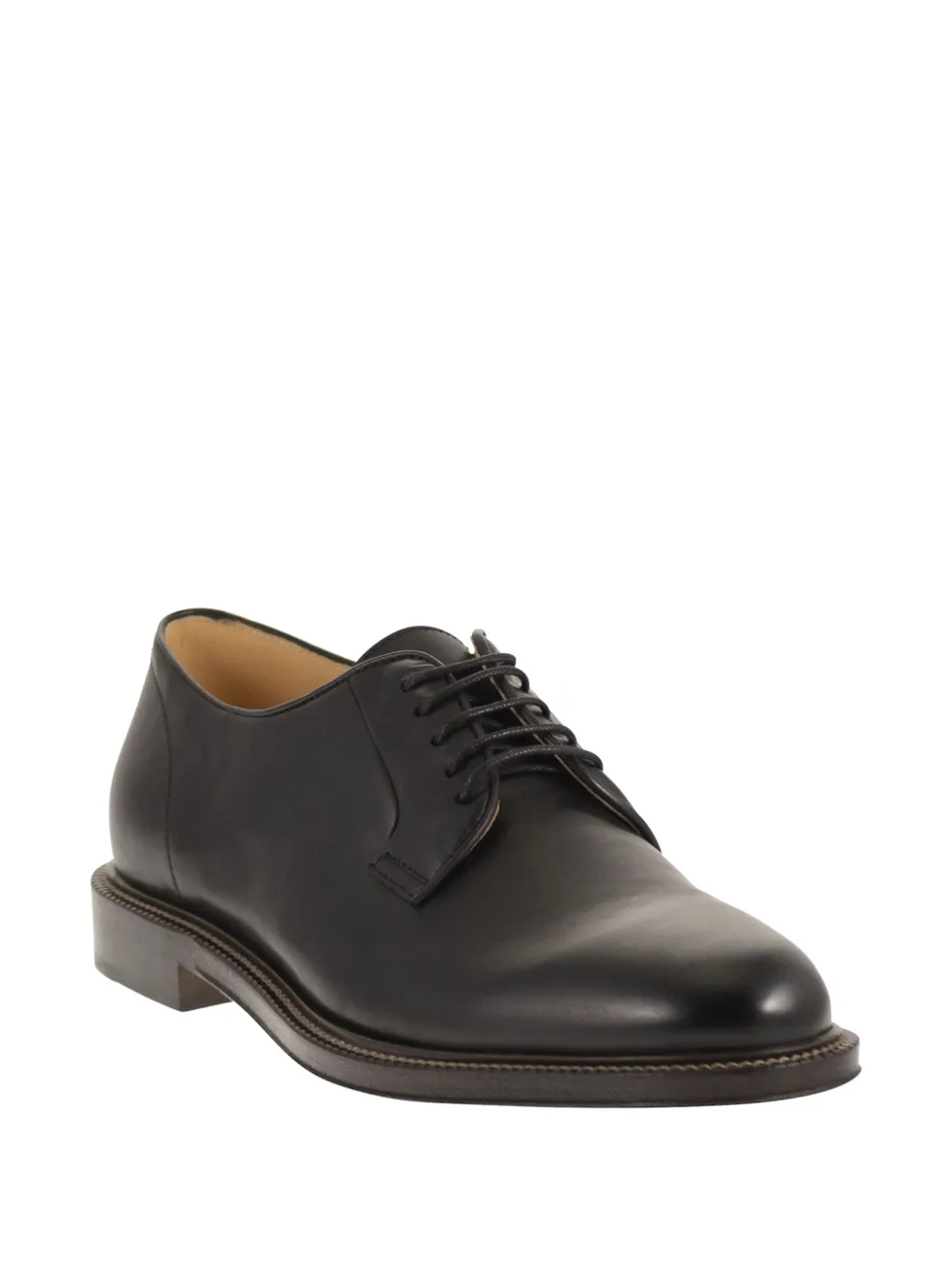 Brunello Cucinelli Leren derby schoenen Zwart