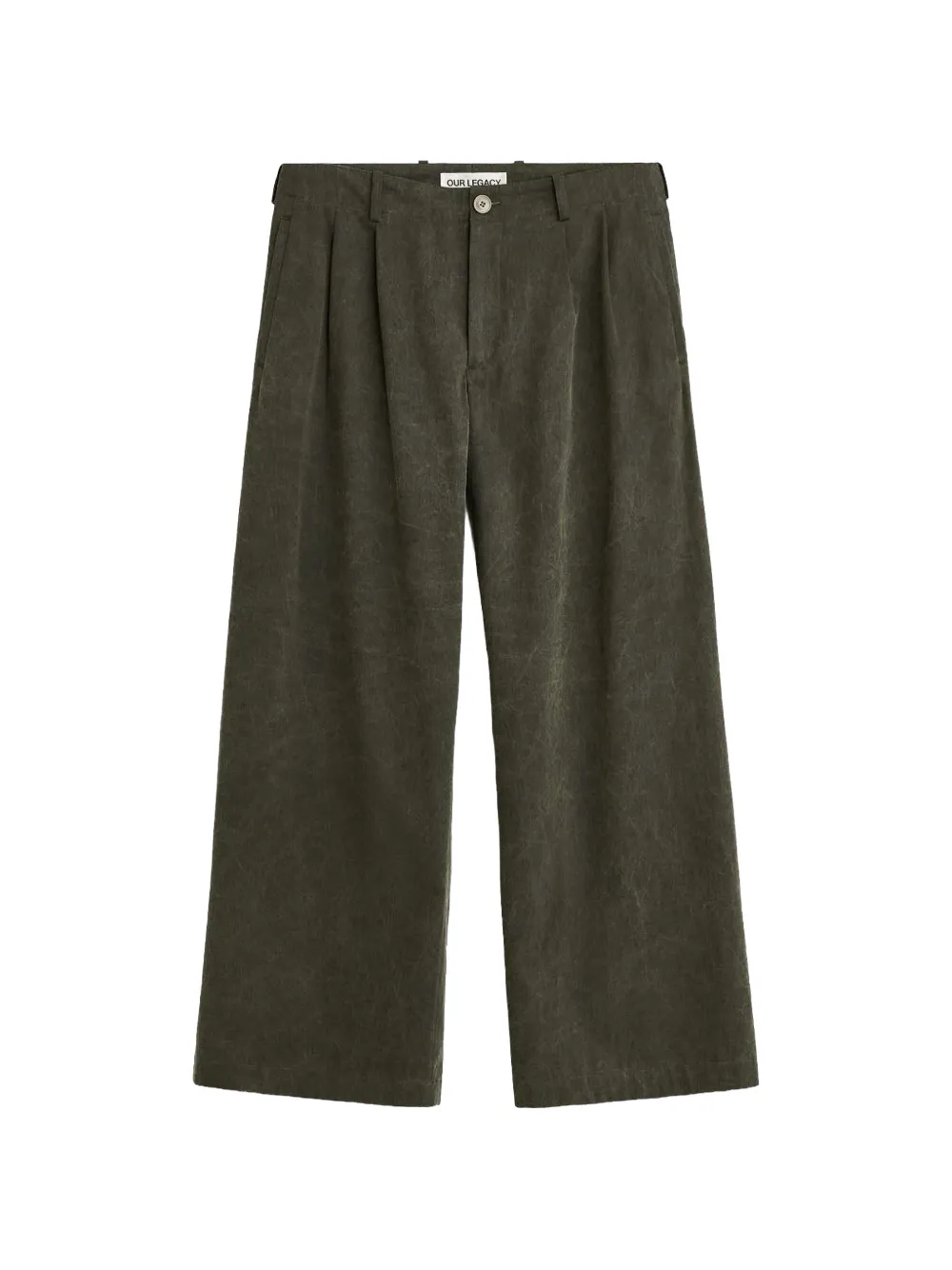 Our Legacy Chino Pleated Trousers In Green