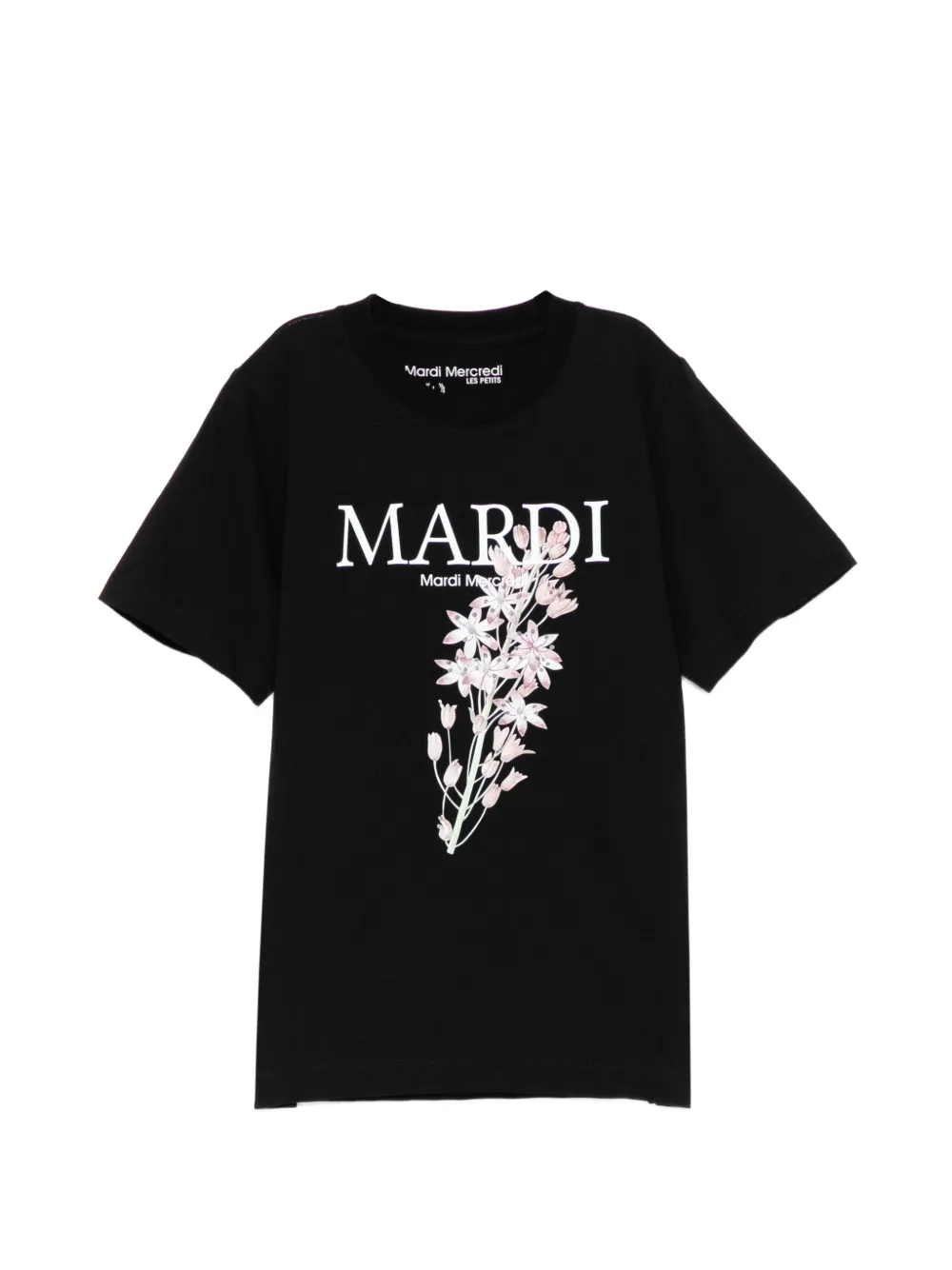 Mardi Mercredi Les Petites LILIES logo-print T-shirt - Nero