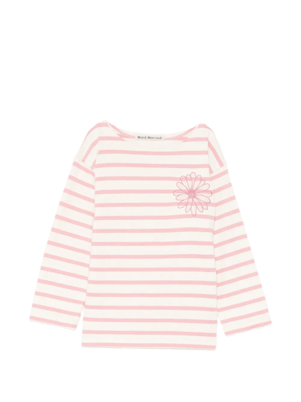 Mardi Mercredi Les Petites striped T-shirt - Toni neutri