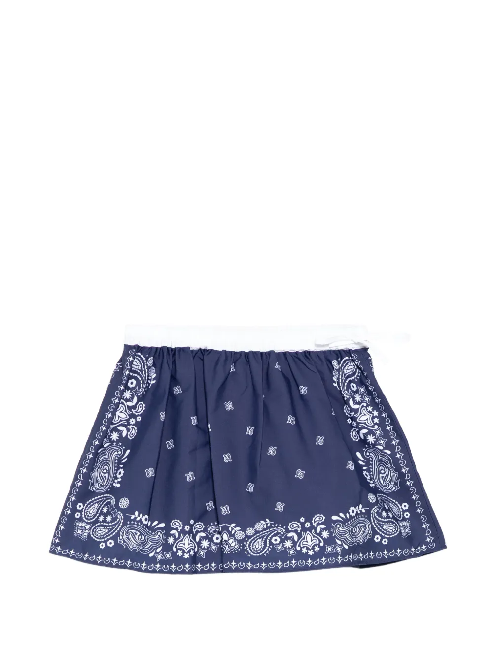 Mardi Mercredi Les Petites Flare paisley mini skirt - Blu